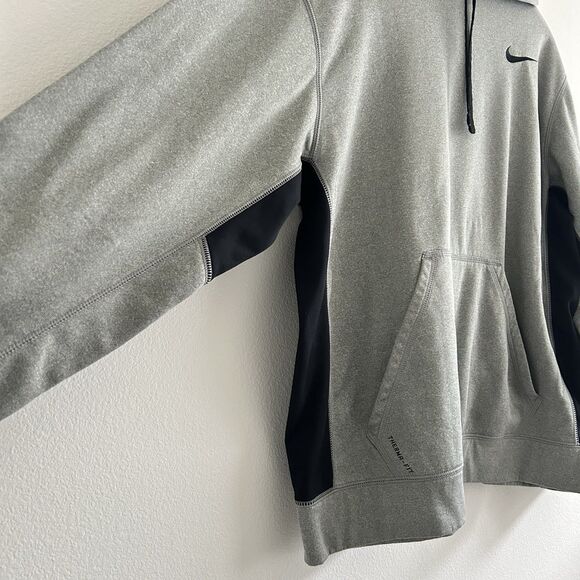 Nike Hoodie Mens XL Therma-Fit Pocket Pullover Gray/Black - Picture 4 of 12
